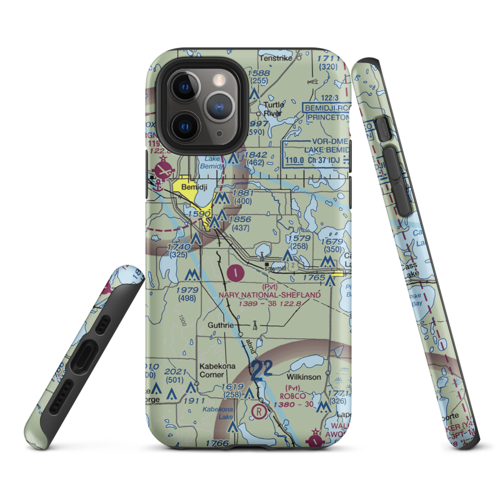 Chandler Personal Use Airport (38MN) VFR Sectional  Tough iPhone Case iPhone 11 Pro model shown