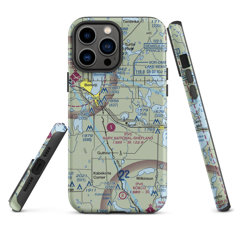 Chandler Personal Use Airport (38MN) VFR Sectional  Tough iPhone Case iPhone 13 Pro Max model shown