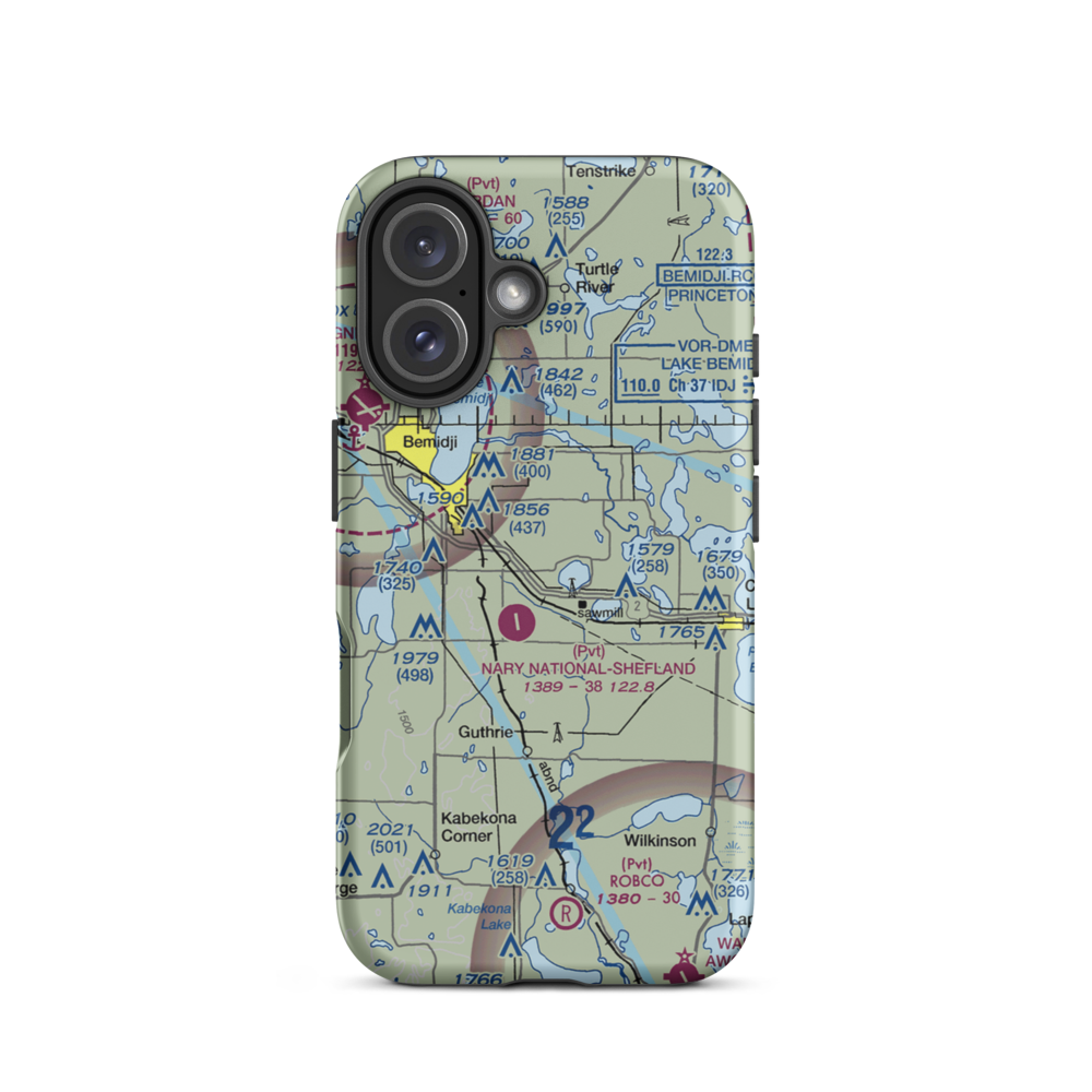 Chandler Personal Use Airport (38MN) VFR Sectional  Tough iPhone Case iPhone 16 model shown