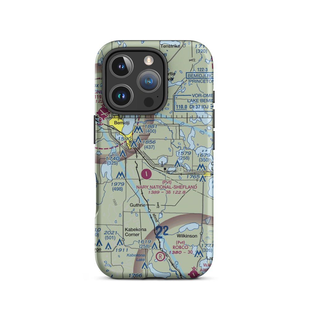 Chandler Personal Use Airport (38MN) VFR Sectional  Tough iPhone Case iPhone 16 Pro model shown