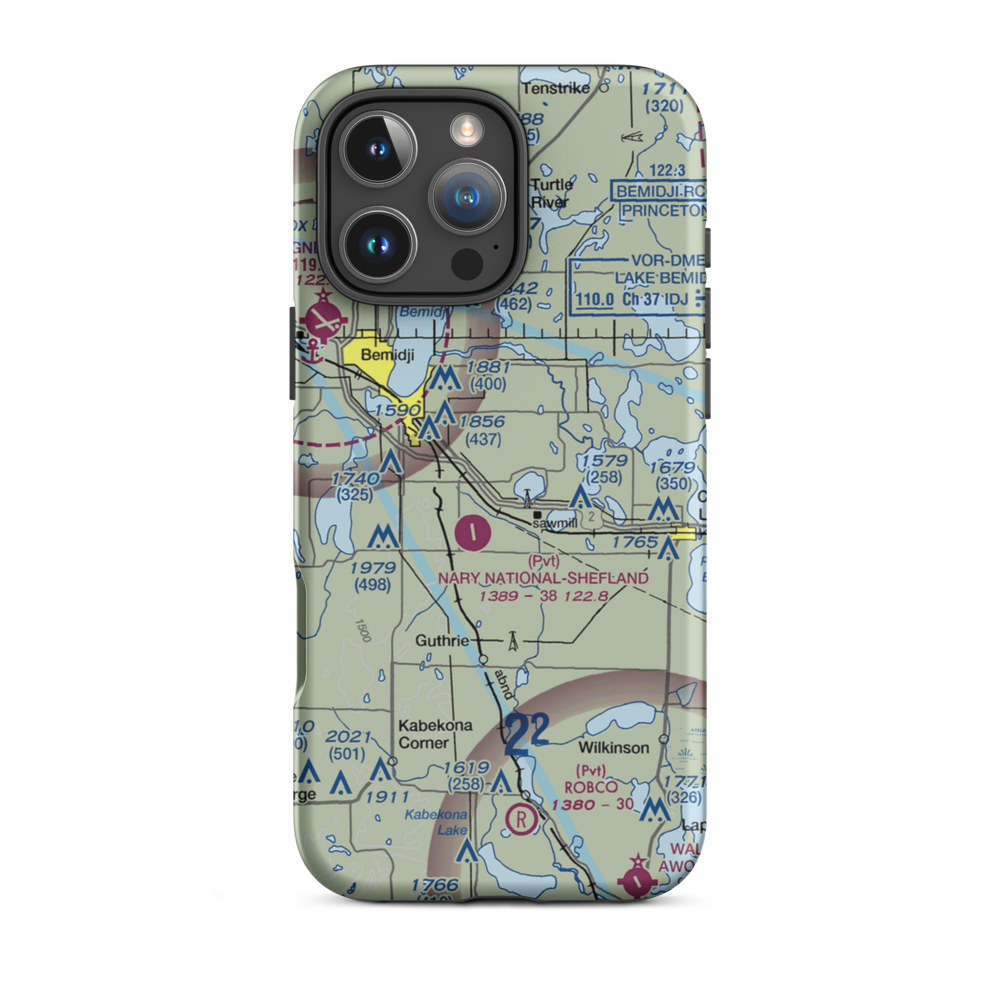 Chandler Personal Use Airport (38MN) VFR Sectional  Tough iPhone Case iPhone 16 Pro Max model shown