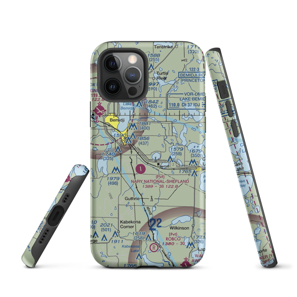 Chandler Personal Use Airport (38MN) VFR Sectional  Tough iPhone Case iPhone 12 Pro model shown