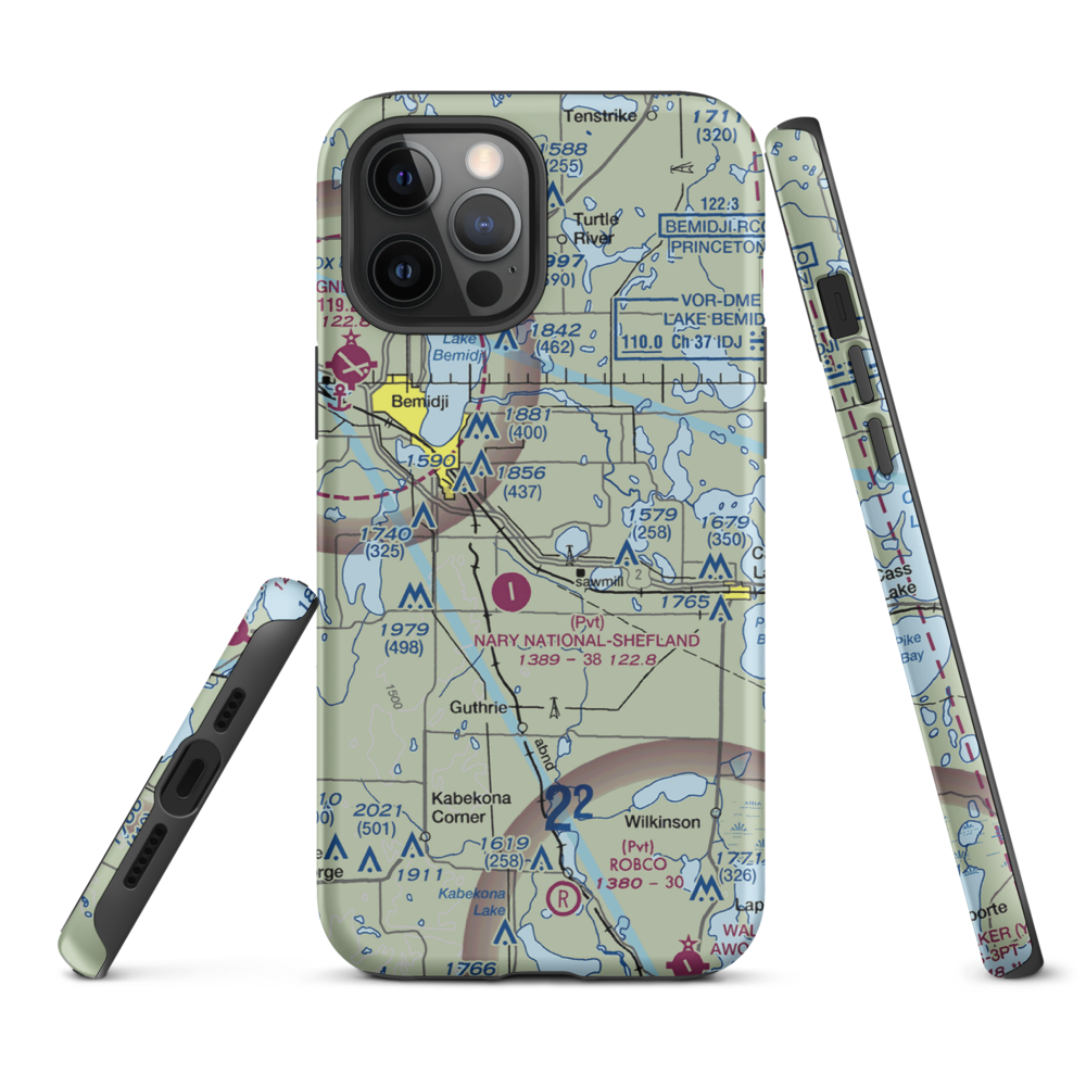 Chandler Personal Use Airport (38MN) VFR Sectional  Tough iPhone Case iPhone 12 Pro Max model shown
