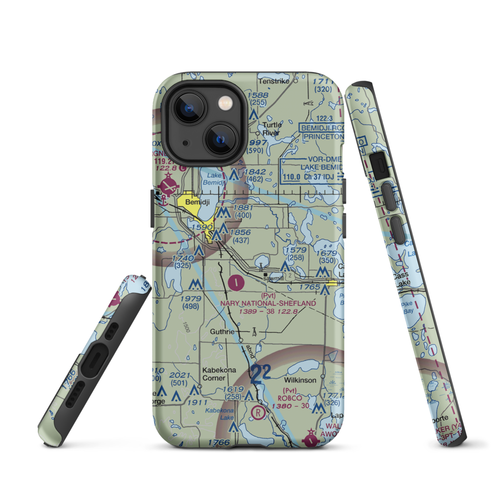 Chandler Personal Use Airport (38MN) VFR Sectional  Tough iPhone Case iPhone 13 model shown