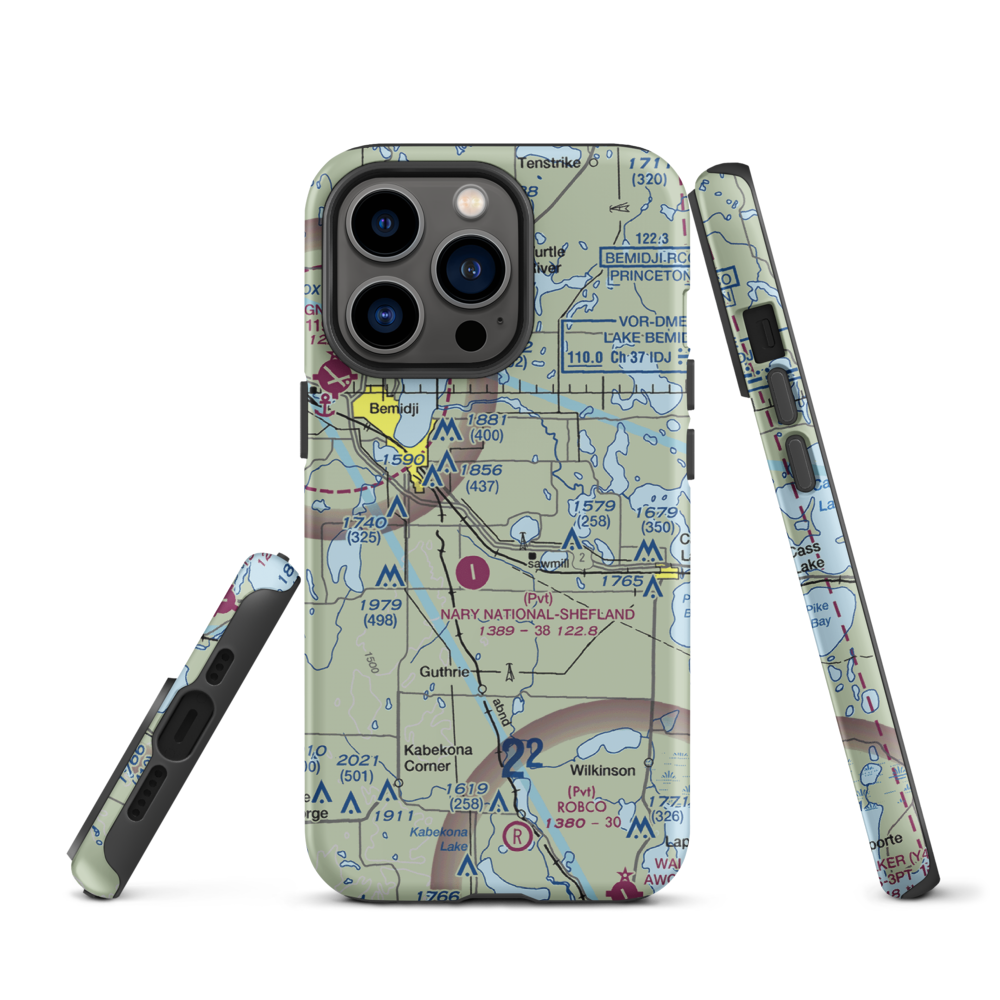 Chandler Personal Use Airport (38MN) VFR Sectional  Tough iPhone Case iPhone 13 Pro model shown