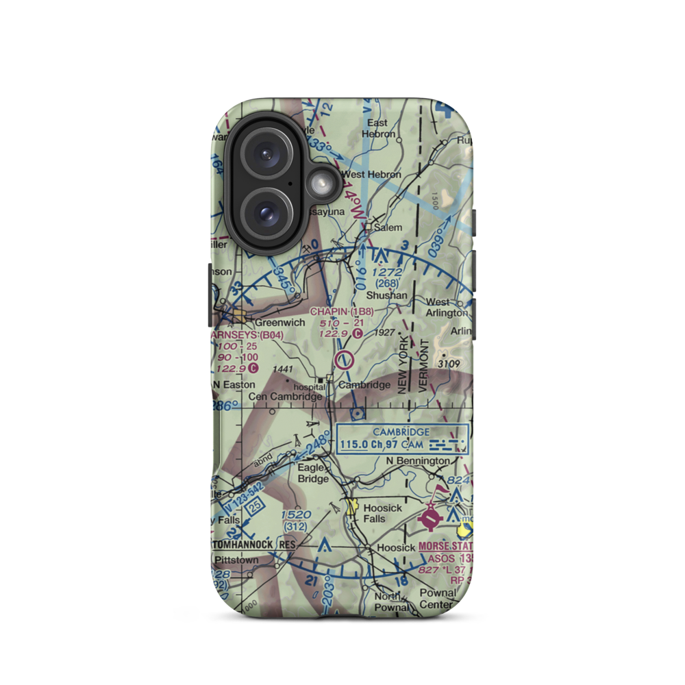 Chapin Field (1B8) VFR Sectional  Tough iPhone Case iPhone 16 model shown
