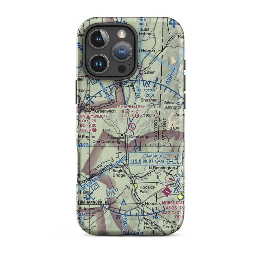 Chapin Field (1B8) VFR Sectional  Tough iPhone Case iPhone 16 Pro Max model shown