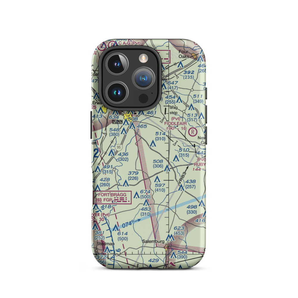 Charles Field (NC22) VFR Sectional  Tough iPhone Case iPhone 16 Pro model shown