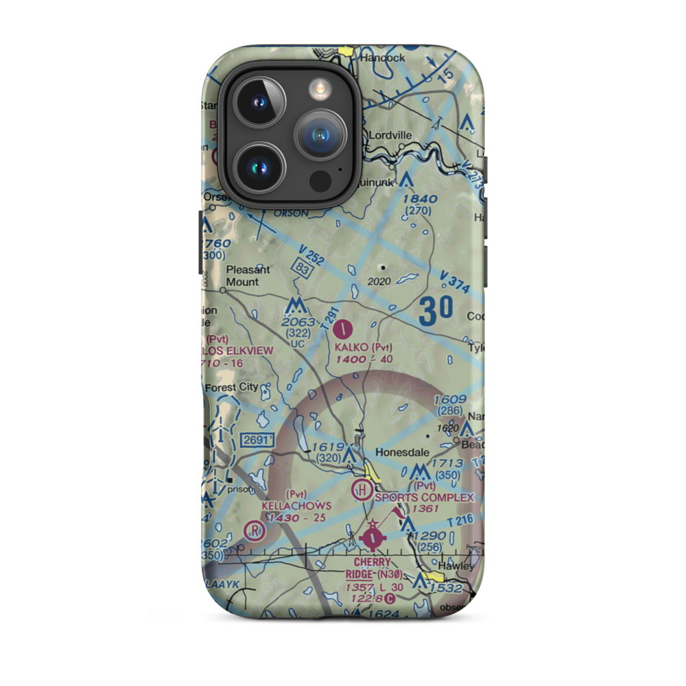 Charles G. Kalko Airport (7PA3) VFR Sectional  Tough iPhone Case iPhone 16 Pro Max model shown