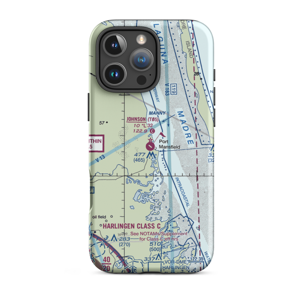 Charles R Johnson Airport (T05) VFR Sectional  Tough iPhone Case iPhone 16 Pro Max model shown