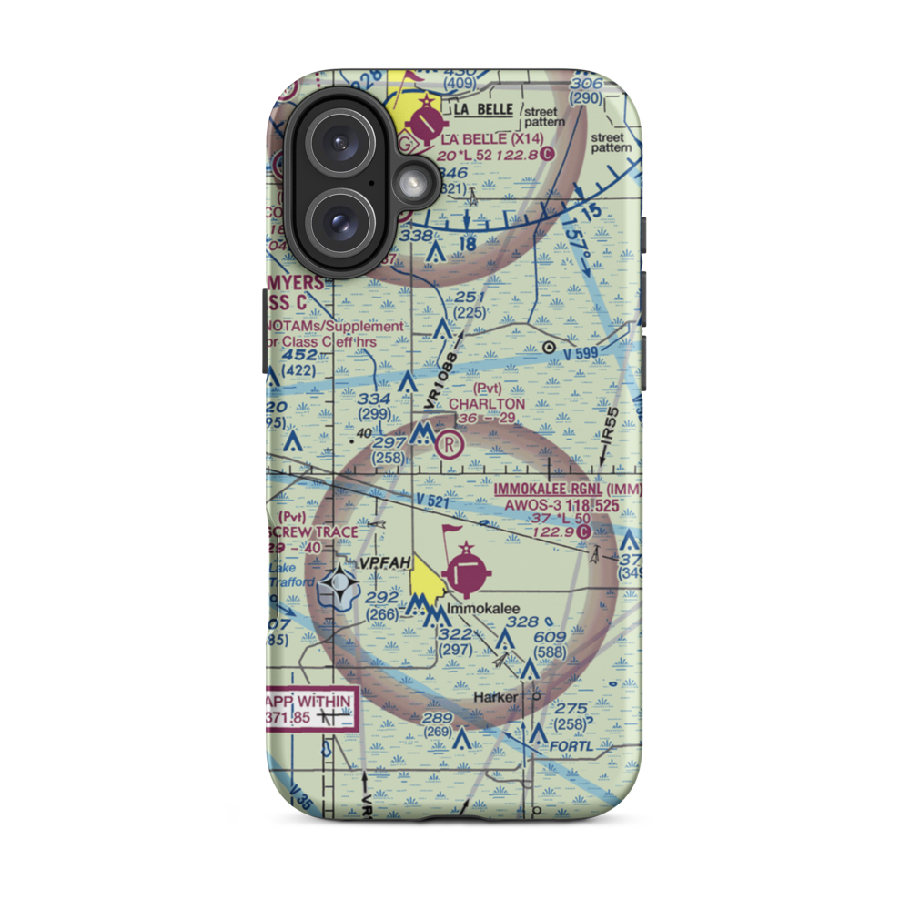 Charlton Strip (05FL) VFR Sectional  Tough iPhone Case iPhone 16 Plus model shown