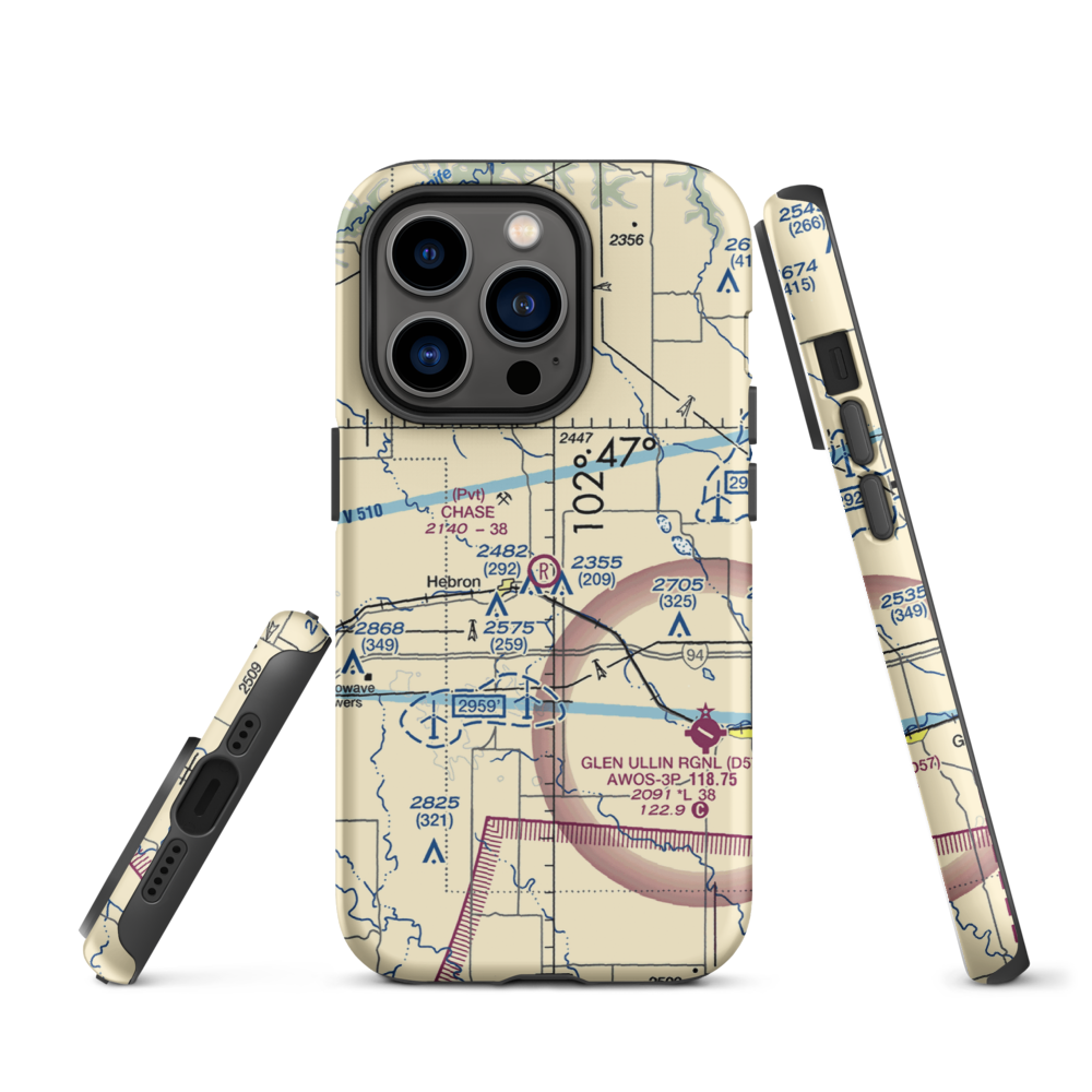 Chase Airstrip (6NA5) VFR Sectional  Tough iPhone Case iPhone 14 Pro model shown