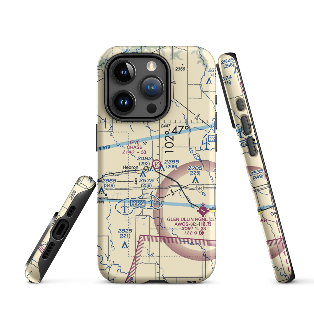 Chase Airstrip (6NA5) VFR Sectional  Tough iPhone Case iPhone 15 Pro model shown