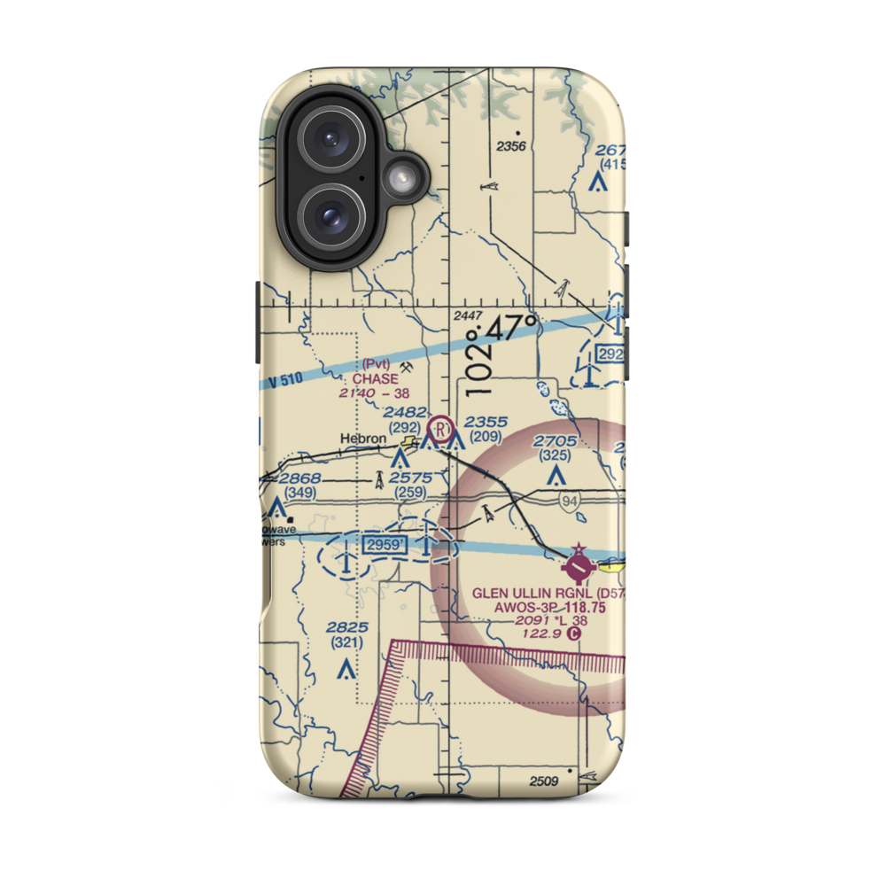 Chase Airstrip (6NA5) VFR Sectional  Tough iPhone Case iPhone 16 Plus model shown