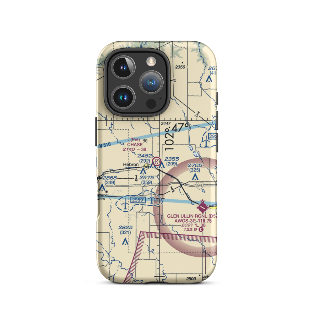 Chase Airstrip (6NA5) VFR Sectional  Tough iPhone Case iPhone 16 Pro model shown