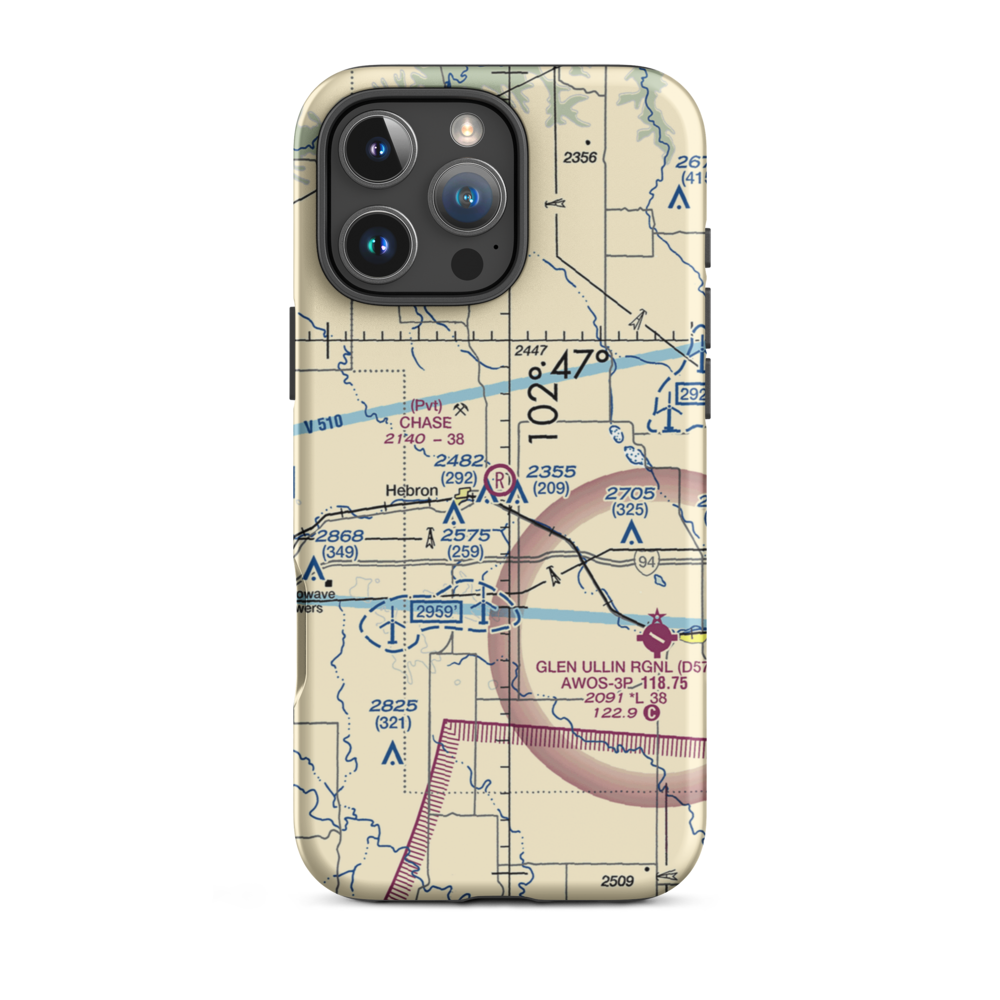 Chase Airstrip (6NA5) VFR Sectional  Tough iPhone Case iPhone 16 Pro Max model shown
