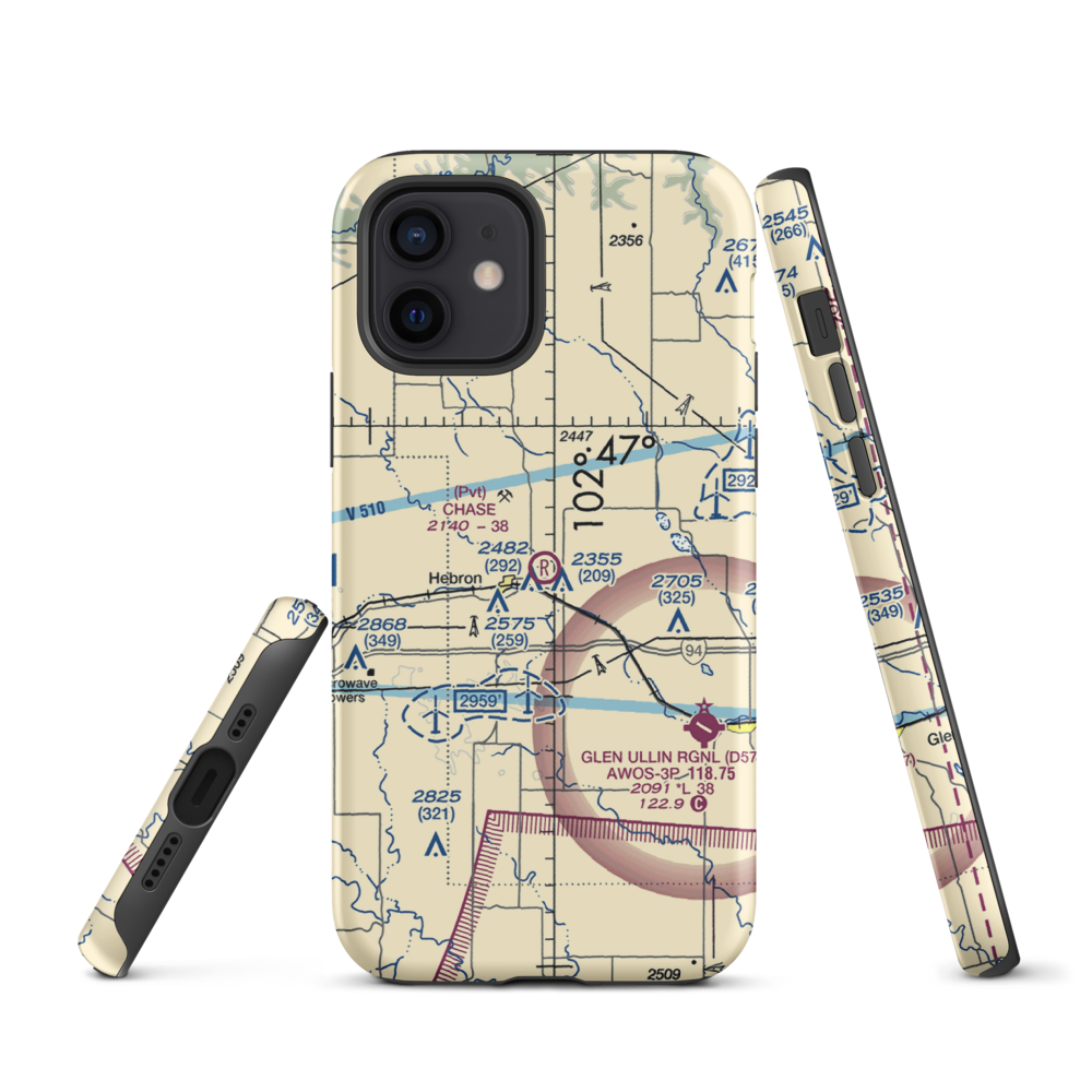 Chase Airstrip (6NA5) VFR Sectional  Tough iPhone Case iPhone 12 model shown