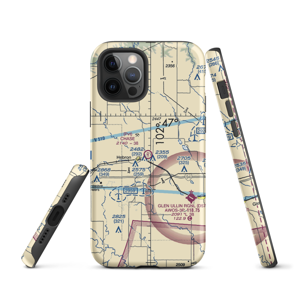 Chase Airstrip (6NA5) VFR Sectional  Tough iPhone Case iPhone 12 Pro model shown