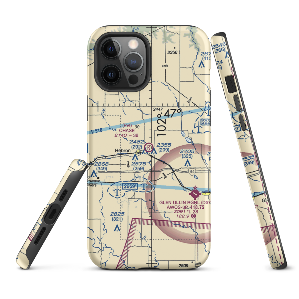 Chase Airstrip (6NA5) VFR Sectional  Tough iPhone Case iPhone 12 Pro Max model shown