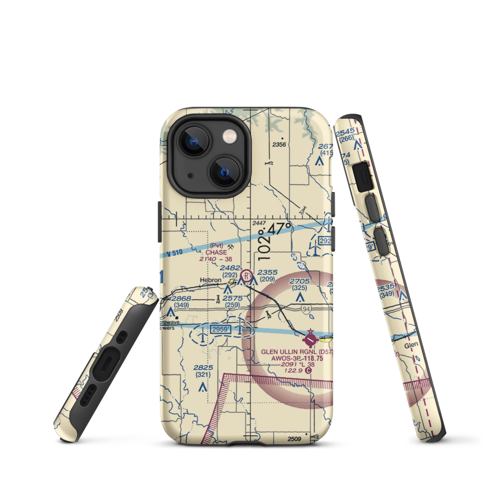 Chase Airstrip (6NA5) VFR Sectional  Tough iPhone Case iPhone 13 mini model shown