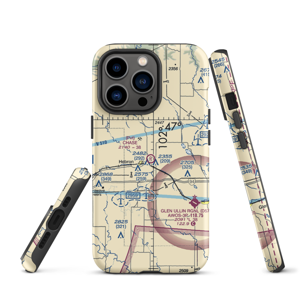 Chase Airstrip (6NA5) VFR Sectional  Tough iPhone Case iPhone 13 Pro model shown