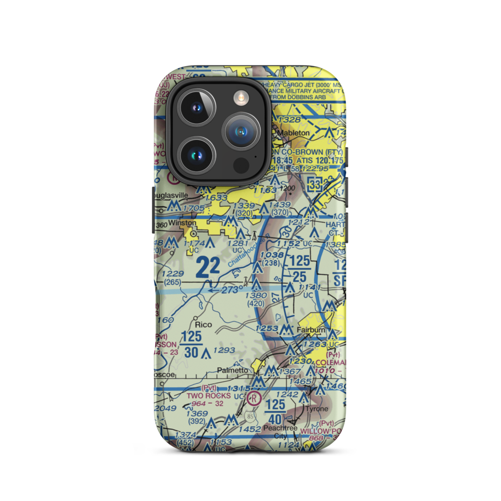 Chattahoochee Air Park (4GA6) VFR Sectional  Tough iPhone Case iPhone 16 Pro model shown