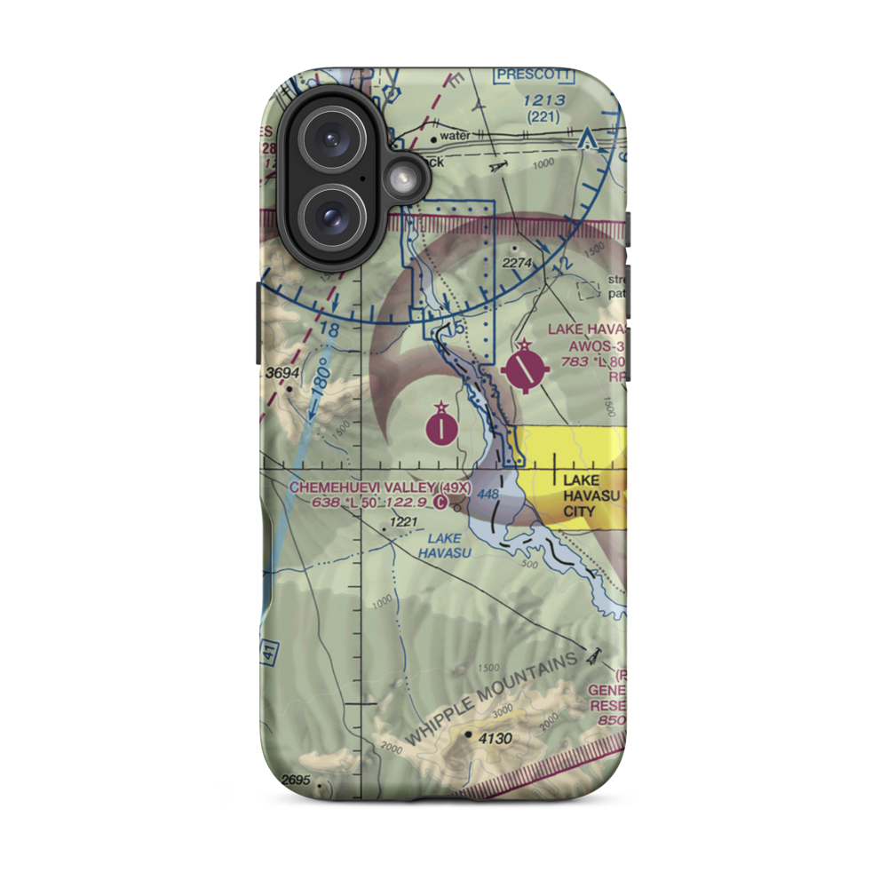 Chemehuevi Valley Airport (49X) VFR Sectional  Tough iPhone Case iPhone 16 Plus model shown