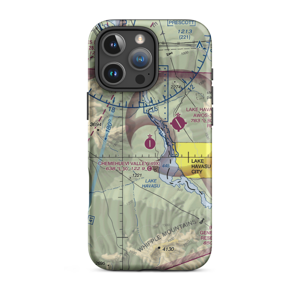 Chemehuevi Valley Airport (49X) VFR Sectional  Tough iPhone Case iPhone 16 Pro Max model shown