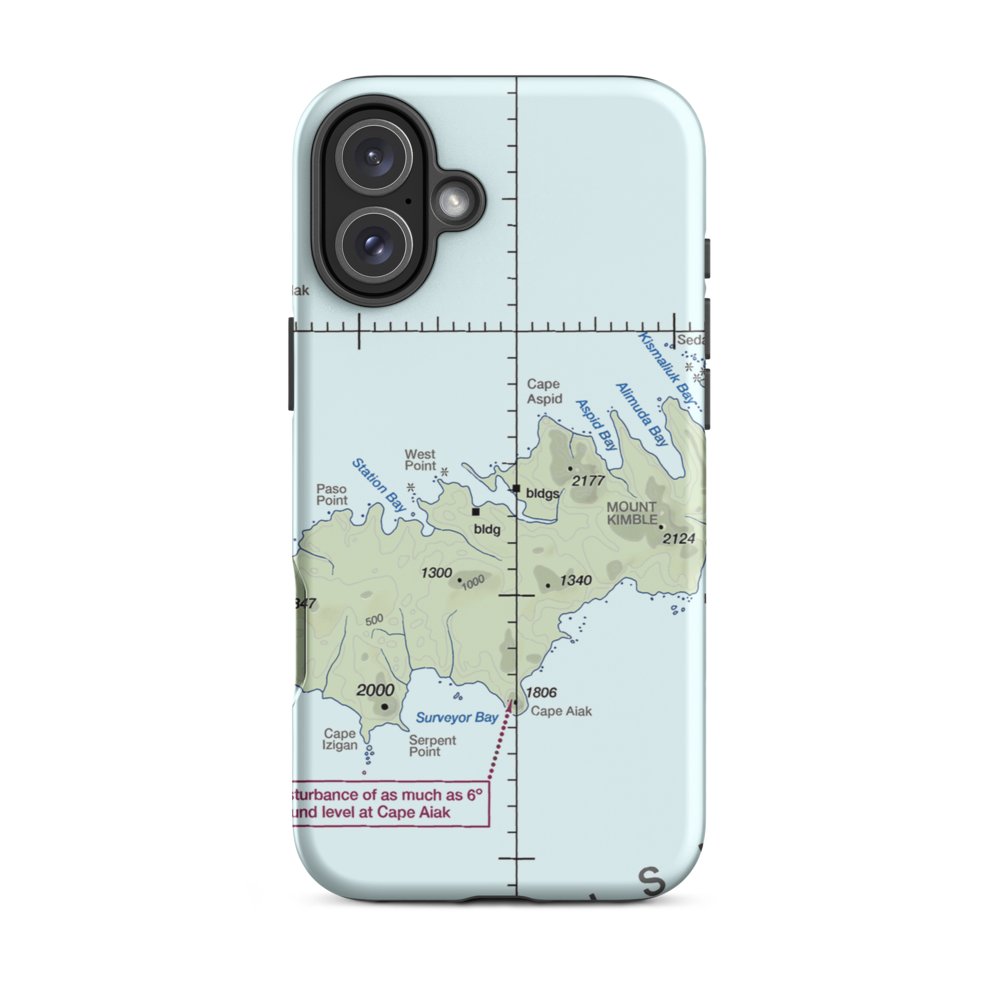 Chernofski Harbor Seaplane Base (KCN) VFR Sectional  Tough iPhone Case iPhone 16 Plus model shown