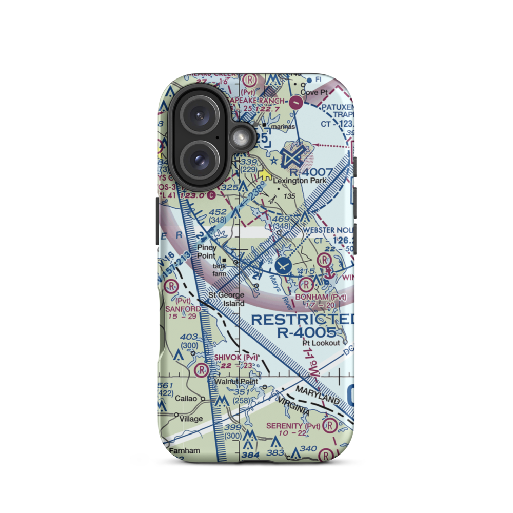 Cherry Field (2MD6) VFR Sectional  Tough iPhone Case iPhone 16 model shown