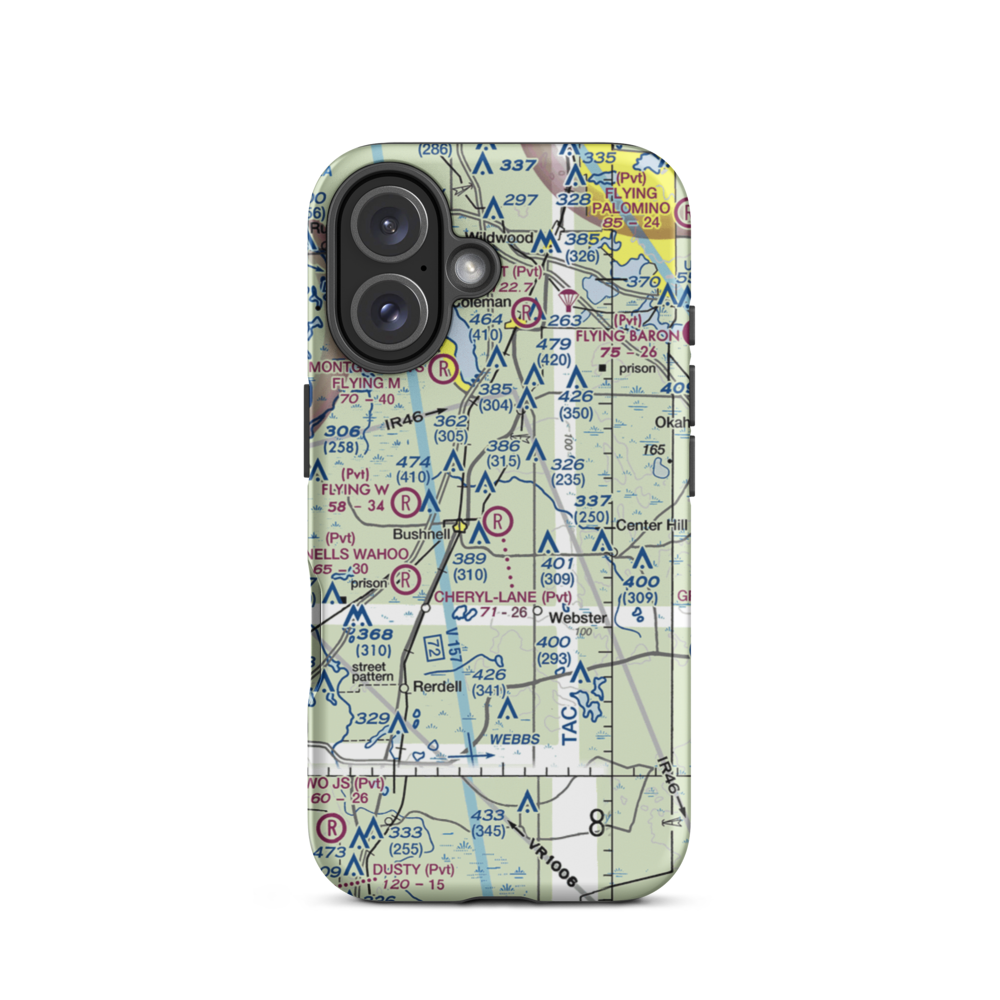 Cheryl-Lane Landings Airport (09FD) VFR Sectional  Tough iPhone Case iPhone 16 model shown
