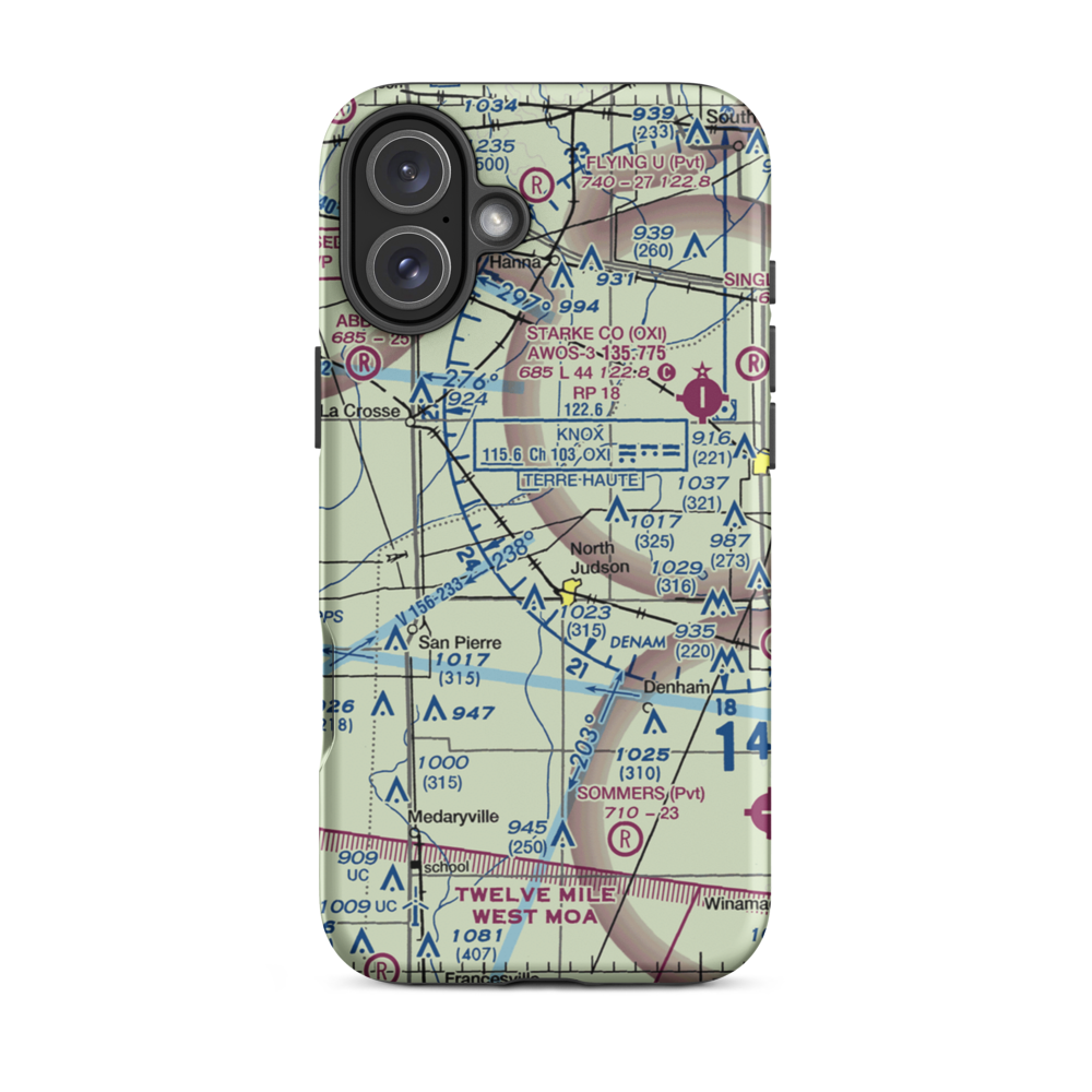 Chesak Airport (4II4) VFR Sectional  Tough iPhone Case iPhone 16 Plus model shown