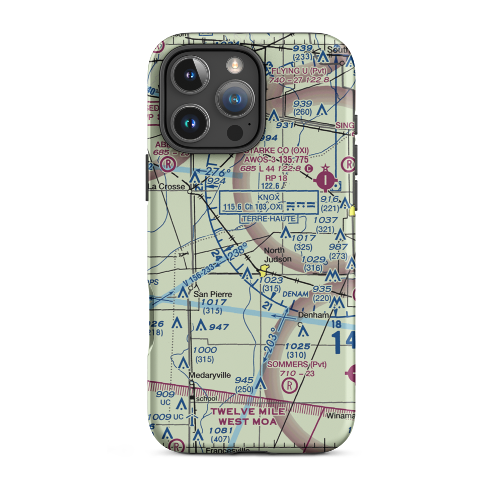 Chesak Airport (4II4) VFR Sectional  Tough iPhone Case iPhone 16 Pro Max model shown