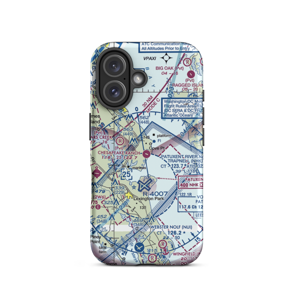 Chesapeake Ranch Airstrip (MD50) VFR Sectional  Tough iPhone Case iPhone 16 model shown