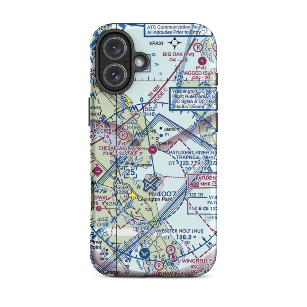 Chesapeake Ranch Airstrip (MD50) VFR Sectional  Tough iPhone Case iPhone 16 Plus model shown
