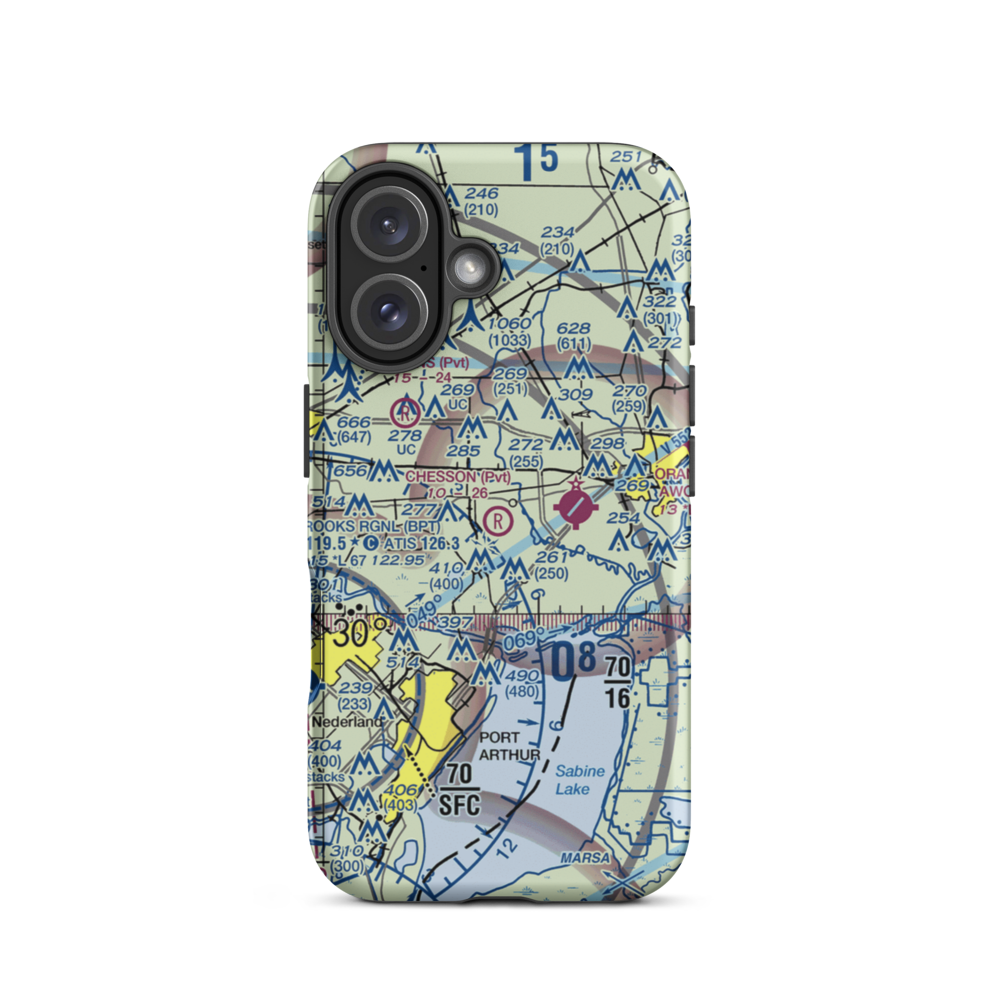 Chesson Airport (XS33) VFR Sectional  Tough iPhone Case iPhone 16 model shown