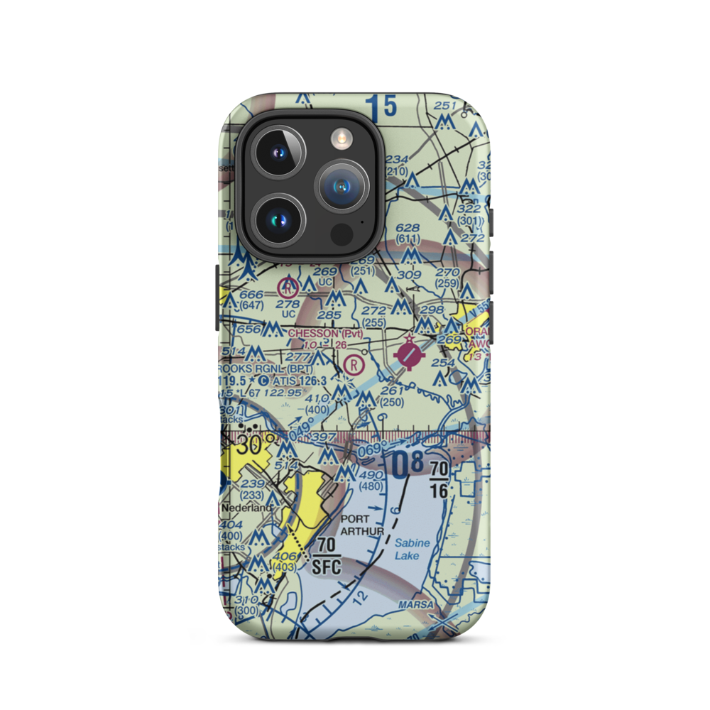 Chesson Airport (XS33) VFR Sectional  Tough iPhone Case iPhone 16 Pro model shown