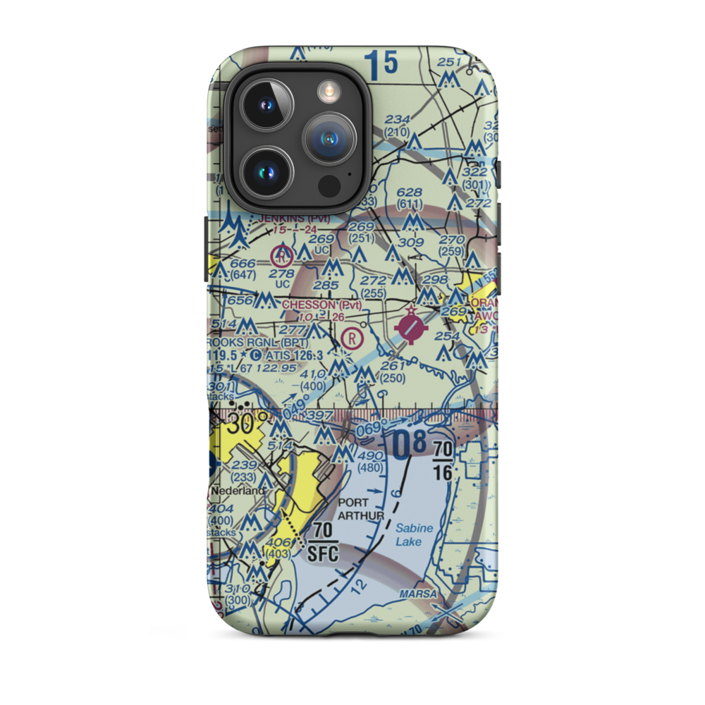 Chesson Airport (XS33) VFR Sectional  Tough iPhone Case iPhone 16 Pro Max model shown