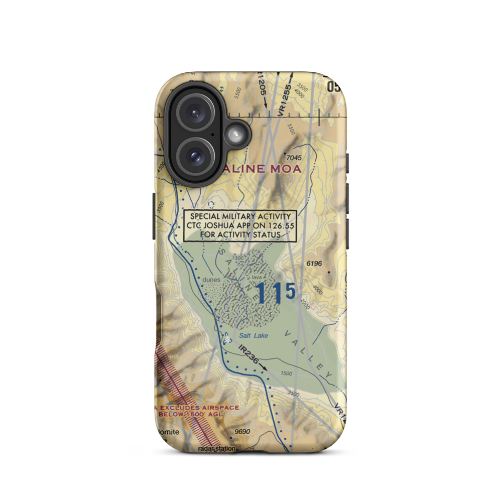 Chicken Strip (US-0059) VFR Sectional  Tough iPhone Case iPhone 16 model shown