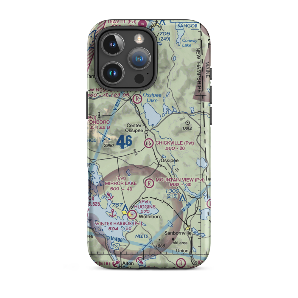 Chickville Airport (NH18) VFR Sectional  Tough iPhone Case iPhone 16 Pro Max model shown