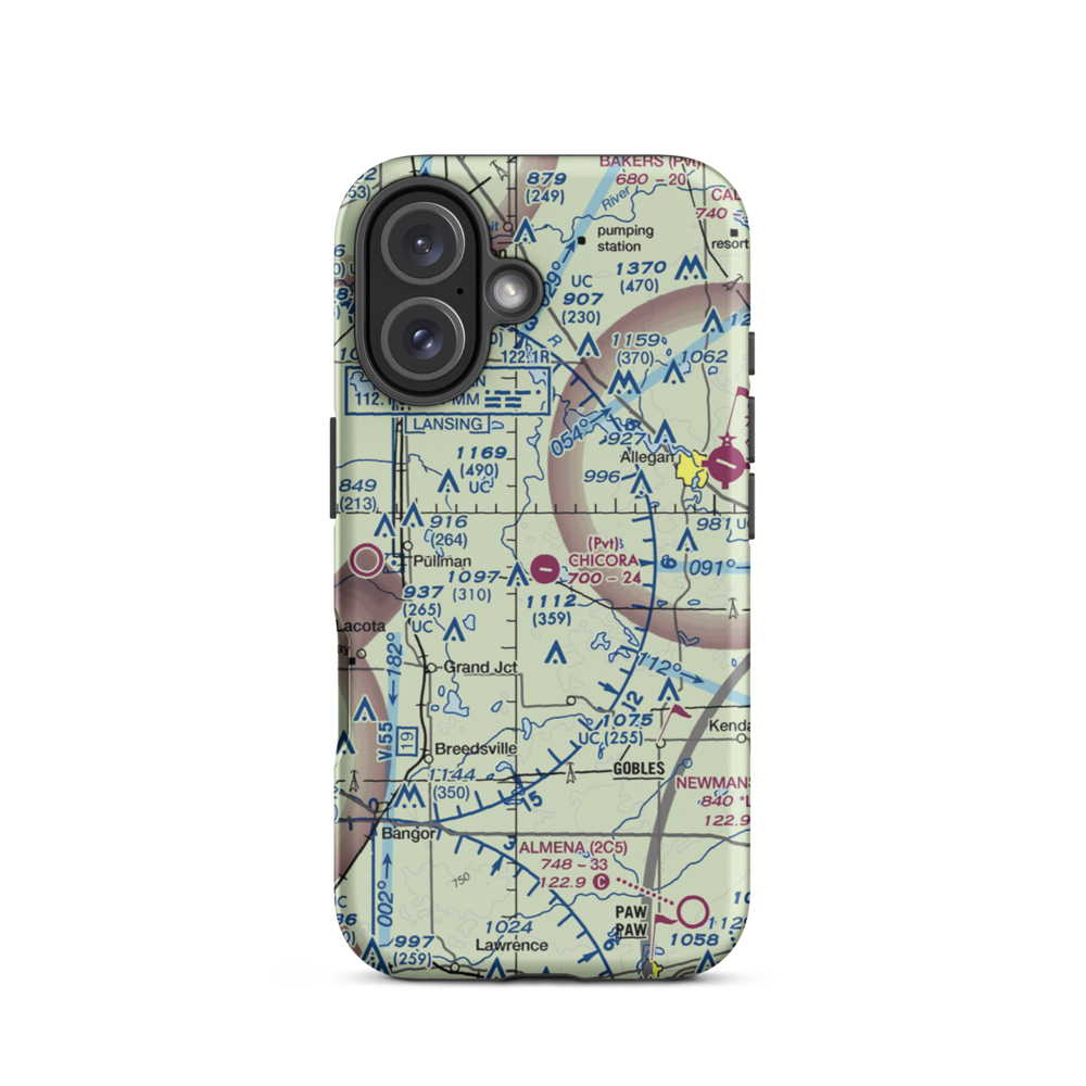 Chicora Field (38MI) VFR Sectional  Tough iPhone Case iPhone 16 model shown