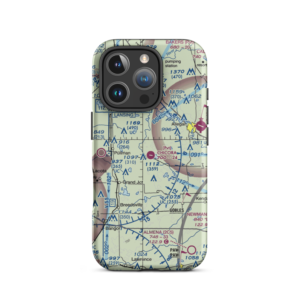 Chicora Field (38MI) VFR Sectional  Tough iPhone Case iPhone 16 Pro model shown