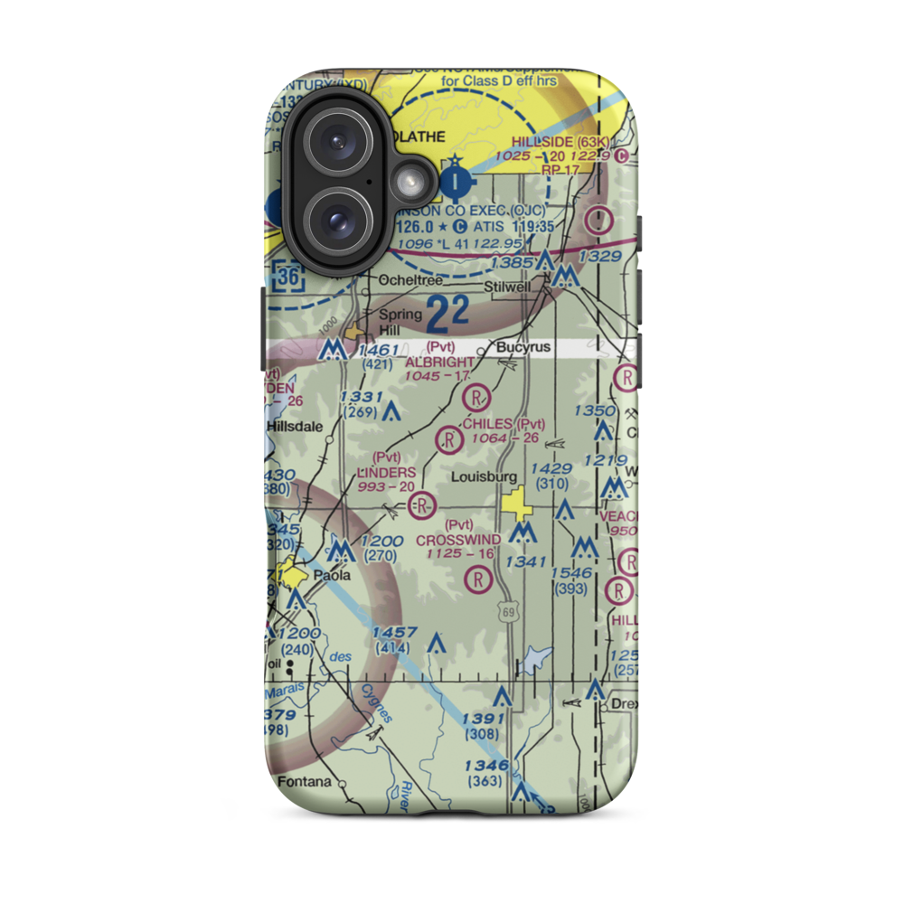 Chiles Airpark (69KS) VFR Sectional  Tough iPhone Case iPhone 16 Plus model shown