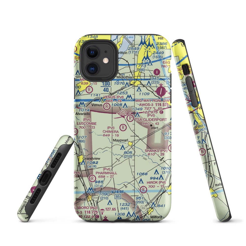 Chimera Aerodrome (9XA4) VFR Sectional  Tough iPhone Case iPhone 11 model shown
