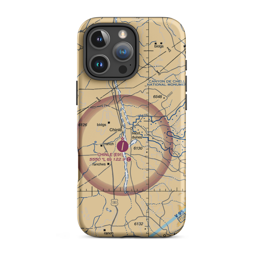 Chinle Airport (04AZ) VFR Sectional  Tough iPhone Case iPhone 16 Pro Max model shown
