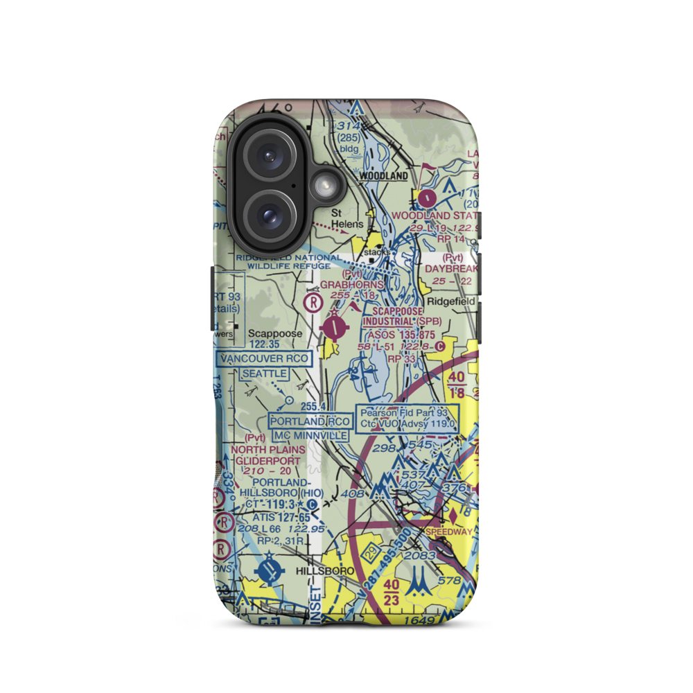 Chinook Ultralight Airpark (52OR) VFR Sectional  Tough iPhone Case iPhone 16 model shown