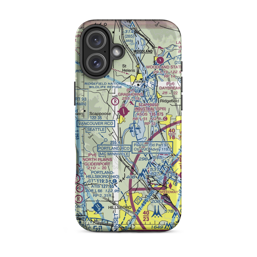 Chinook Ultralight Airpark (52OR) VFR Sectional  Tough iPhone Case iPhone 16 Plus model shown