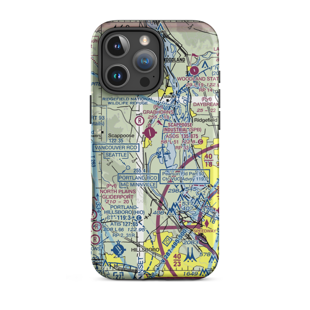 Chinook Ultralight Airpark (52OR) VFR Sectional  Tough iPhone Case iPhone 16 Pro Max model shown