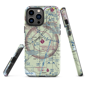 Chippewa County International Airport (CIU) VFR Sectional  Tough iPhone Case