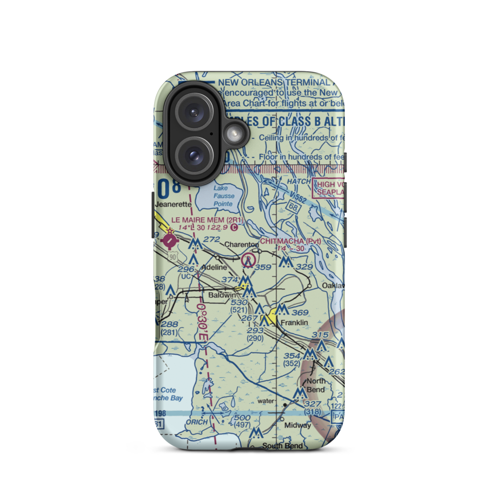 Chitimacha Air Park (2LS2) VFR Sectional  Tough iPhone Case iPhone 16 model shown